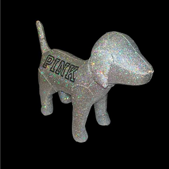 Victoria's Secret Pink Iridescent Glitter Bling Collectible 2017 Giant Dog - Picture 2 of 4